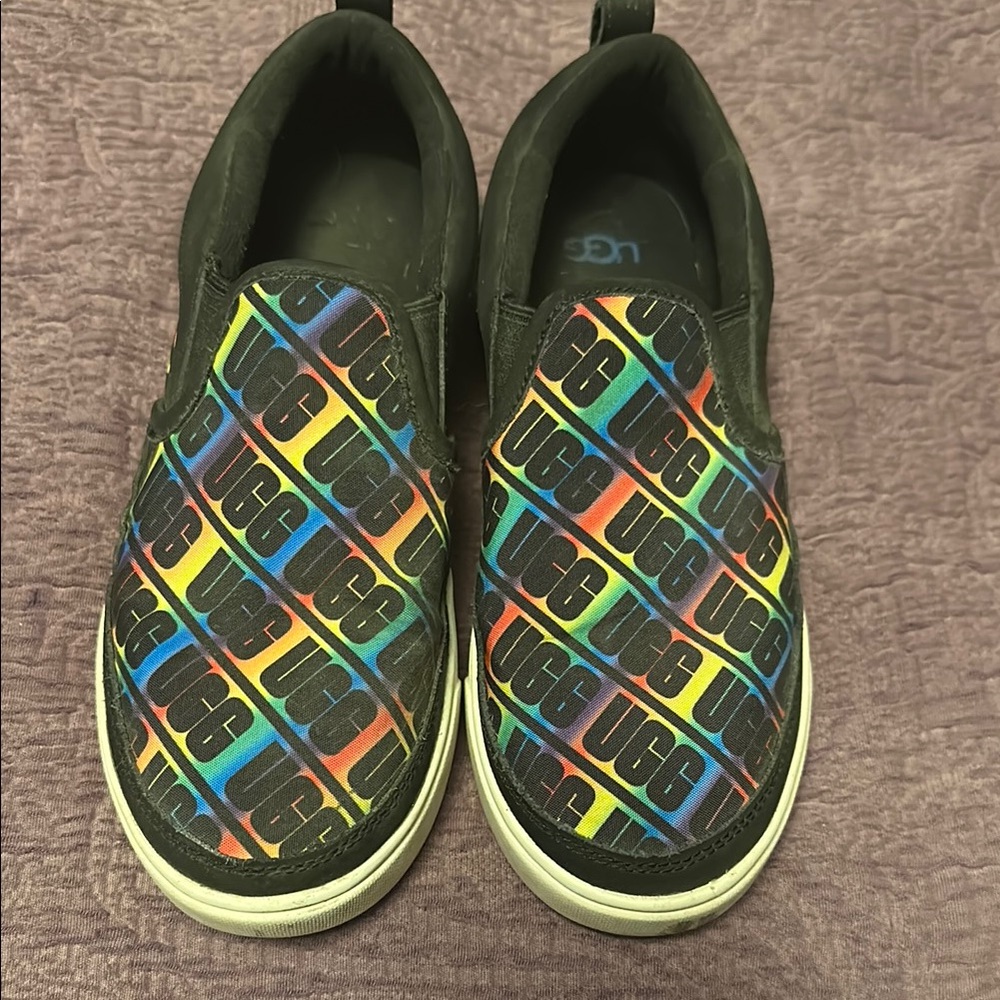 UGG Black Sneakers with Woven Design